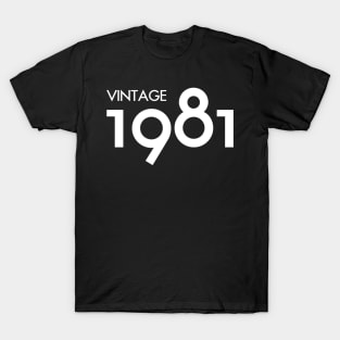 Vintage 1981 Gift 39th Birthday Party T-Shirt